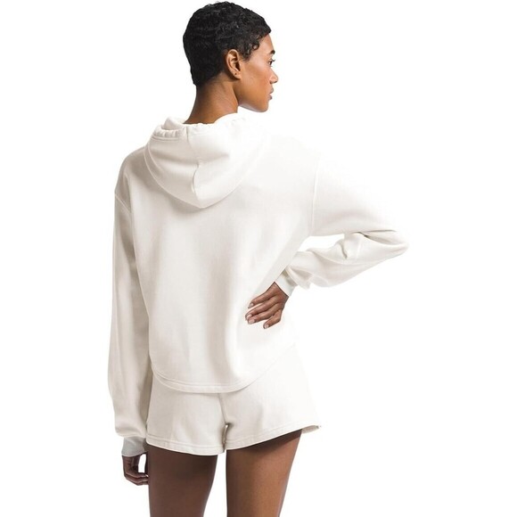 The North Face Women's Cropped Hoodie Evolution High-Low Pullover Off White XL - Picture 2 of 3